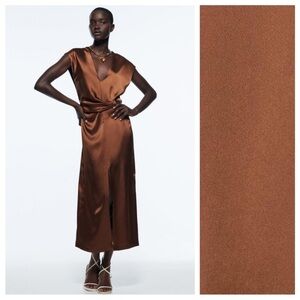 Zara Brown Midi Dress